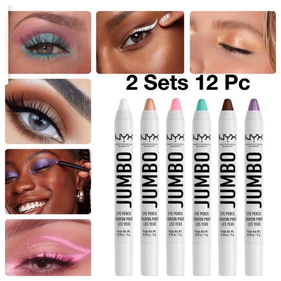 NYX Jumbo Eye Pencil Collection - 12 Vibrant Shades